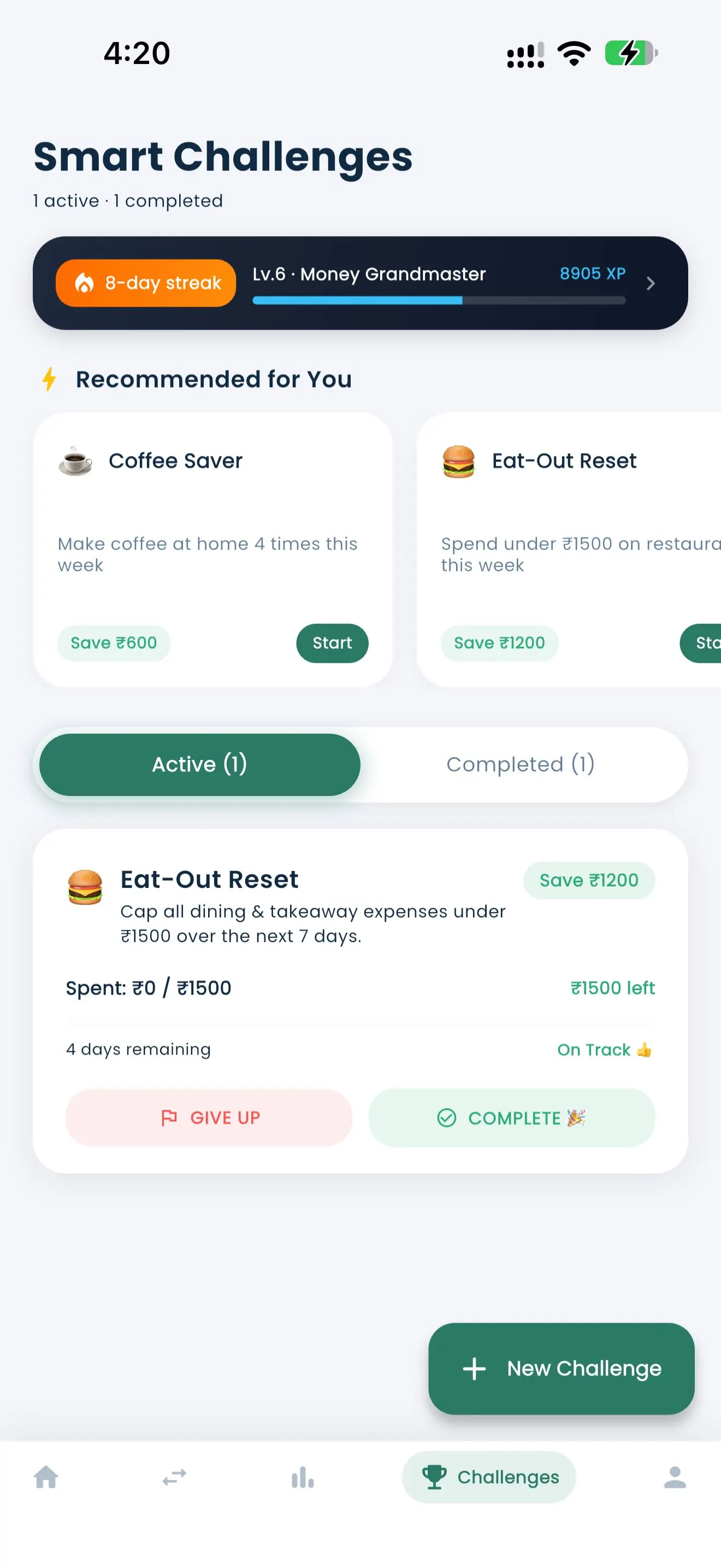 Spend Savvy savings challenges